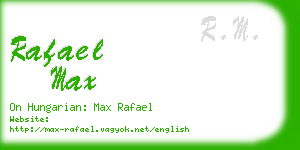 rafael max business card